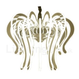 Modern Contemporary 20 Light Steel Chandelier with Acrylic Shade