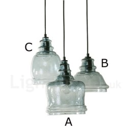 Modern Contemporary 1 Light Steel Pendant Light with Glass Shade