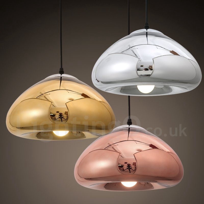Modern Contemporary 1 Light Glass Pendant Light with Glass Shade