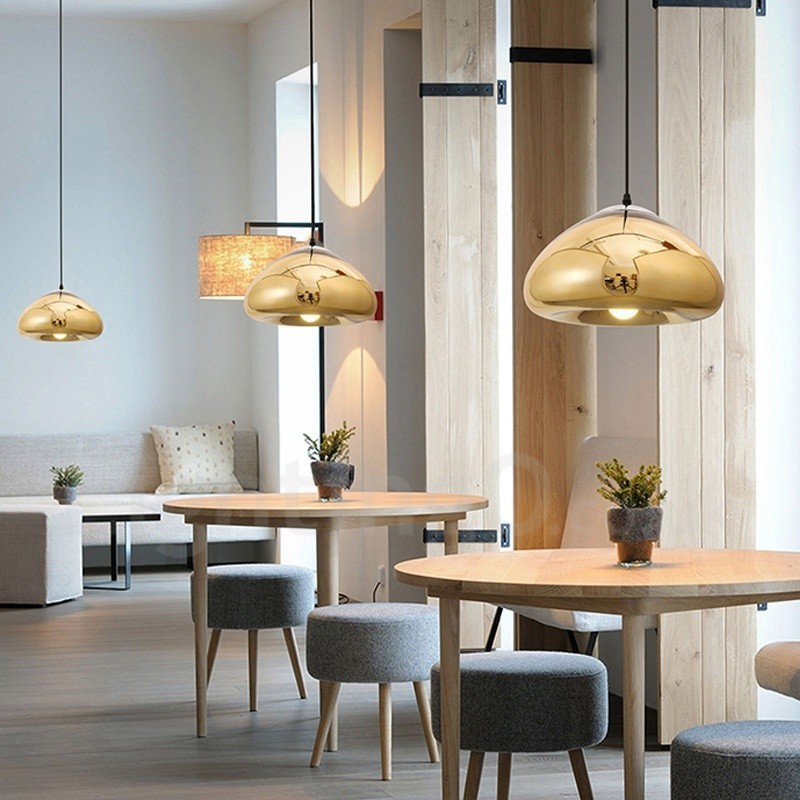 Modern Contemporary 1 Light Glass Pendant Light with Glass Shade