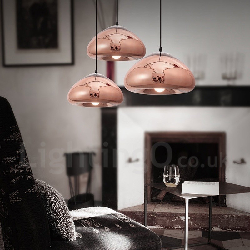 Modern Contemporary 1 Light Glass Pendant Light with Glass Shade