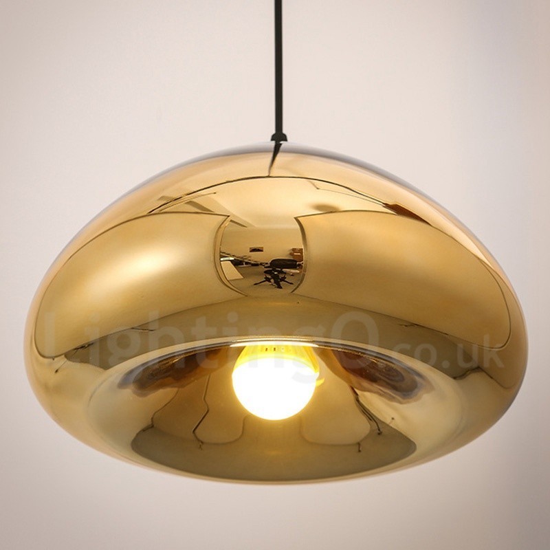 Modern Contemporary 1 Light Glass Pendant Light with Glass Shade