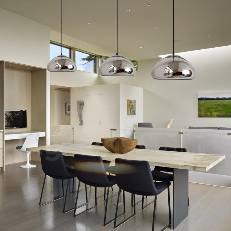 Modern Contemporary 1 Light Glass Pendant Light with Glass Shade