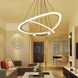 Dimmable With Remote Control Modern Contemporary 3 Light Aluminum Alloy Pendant Light with Acrylic Shade