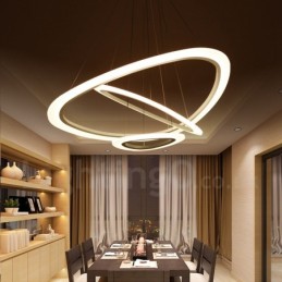 Dimmable With Remote Control Modern Contemporary 3 Light Aluminum Alloy Pendant Light with Acrylic Shade