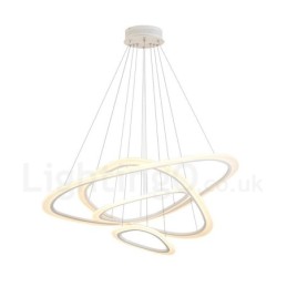 Dimmable With Remote Control Modern Contemporary 4 Light Aluminum Alloy Pendant Light with Acrylic Shade