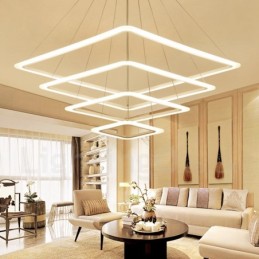 Modern Contemporary 4 Light Aluminum Alloy Pendant Light with Acrylic Shade