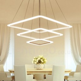 Modern Contemporary 3 Light Aluminum Alloy Pendant Light with Acrylic Shade