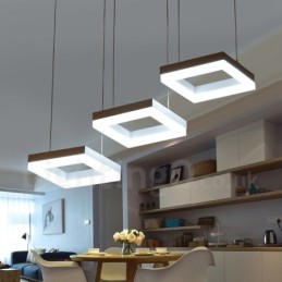 Modern Contemporary 3 Light Aluminum Alloy Pendant Light with Acrylic Shade