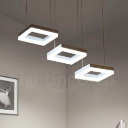 Modern Contemporary 3 Light Aluminum Alloy Pendant Light with Acrylic Shade