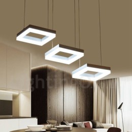 Modern Contemporary 3 Light Aluminum Alloy Pendant Light with Acrylic Shade