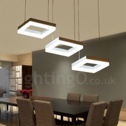 Modern Contemporary 3 Light Aluminum Alloy Pendant Light with Acrylic Shade