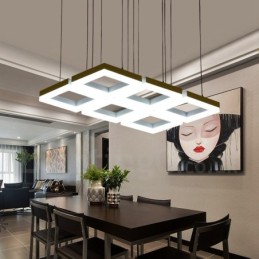 Modern Contemporary 6 Light Aluminum Alloy Pendant Light with Acrylic Shade