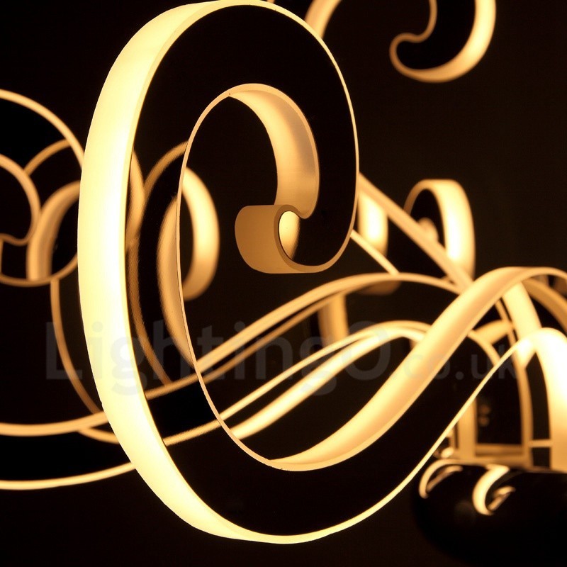 Dimmable Modern Contemporary 12 Light Steel Chandelier with Acrylic Shade