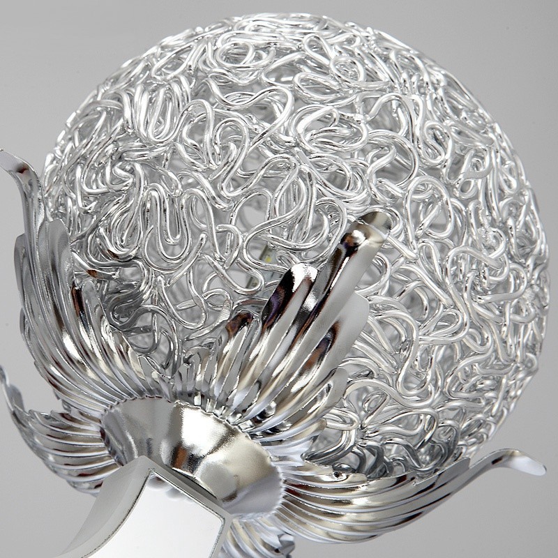 Dimmable Modern Contemporary 6 Light Steel Chandelier with Aluminum Alloy Shade