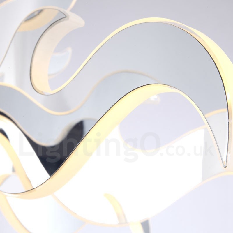 Dimmable Modern Contemporary 9 Light Steel Chandelier with Acrylic Shade