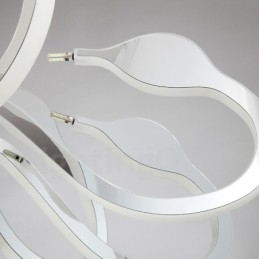 Dimmable Modern Contemporary 8 Light Steel Chandelier with Acrylic Shade