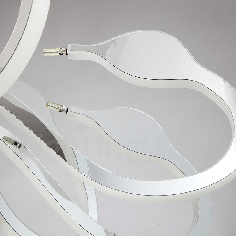 Dimmable Modern Contemporary 8 Light Steel Chandelier with Acrylic Shade