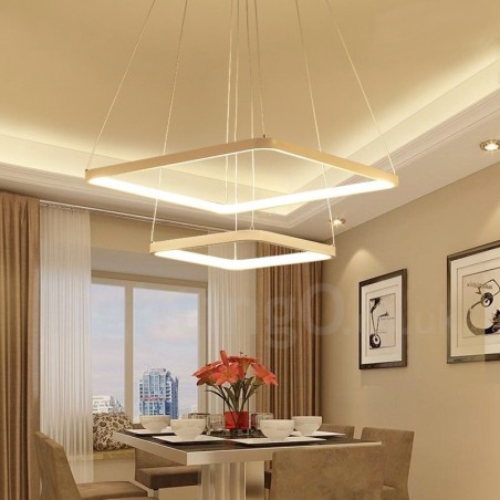 Modern Contemporary 2 Light Aluminum Alloy Pendant Light with Acrylic Shade