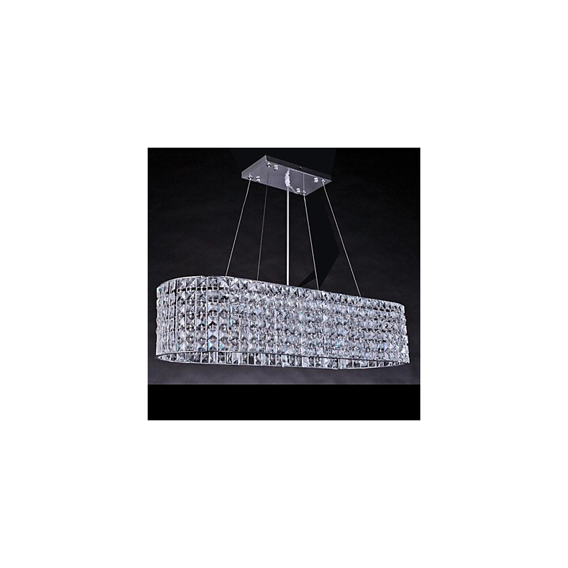 Modern Contemporary Chrome Crystal Chandelier