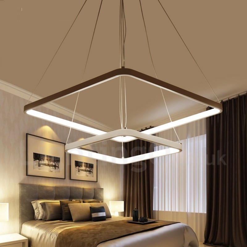 Modern Contemporary 2 Light Aluminum Alloy Pendant Light with Acrylic Shade