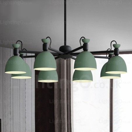 8 Light Nordic Chandelier with Aluminium Alloy Shade