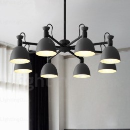 8 Light Nordic Chandelier with Aluminium Alloy Shade