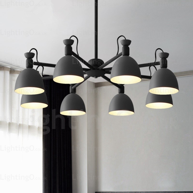 8 Light Nordic Chandelier with Aluminium Alloy Shade