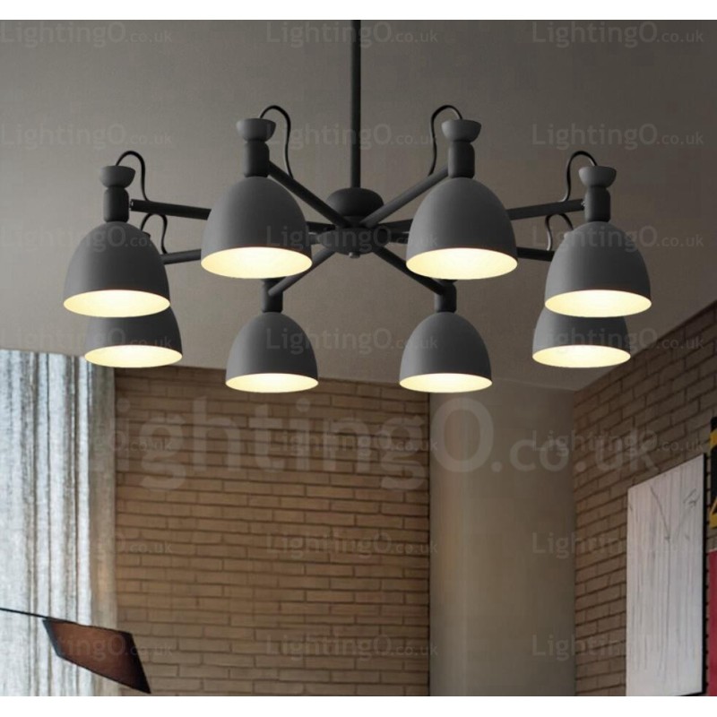 8 Light Nordic Chandelier with Aluminium Alloy Shade