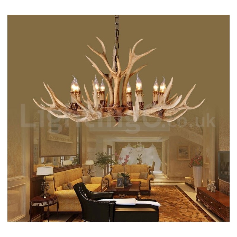 8 Light Country Rustic Nordic Modern Contemporary Chandelier