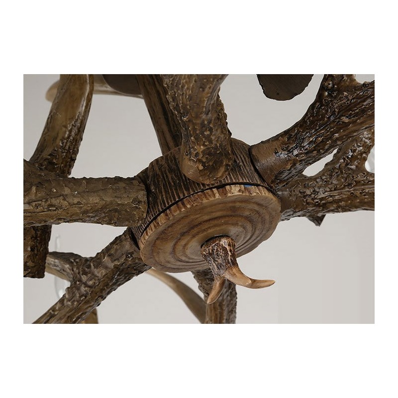 6 Light Vintage Retro Chandelier