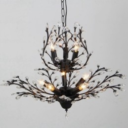 8 Light Country Rustic Chandelier