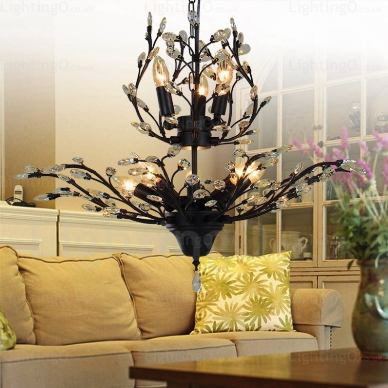8 Light Country Rustic Chandelier