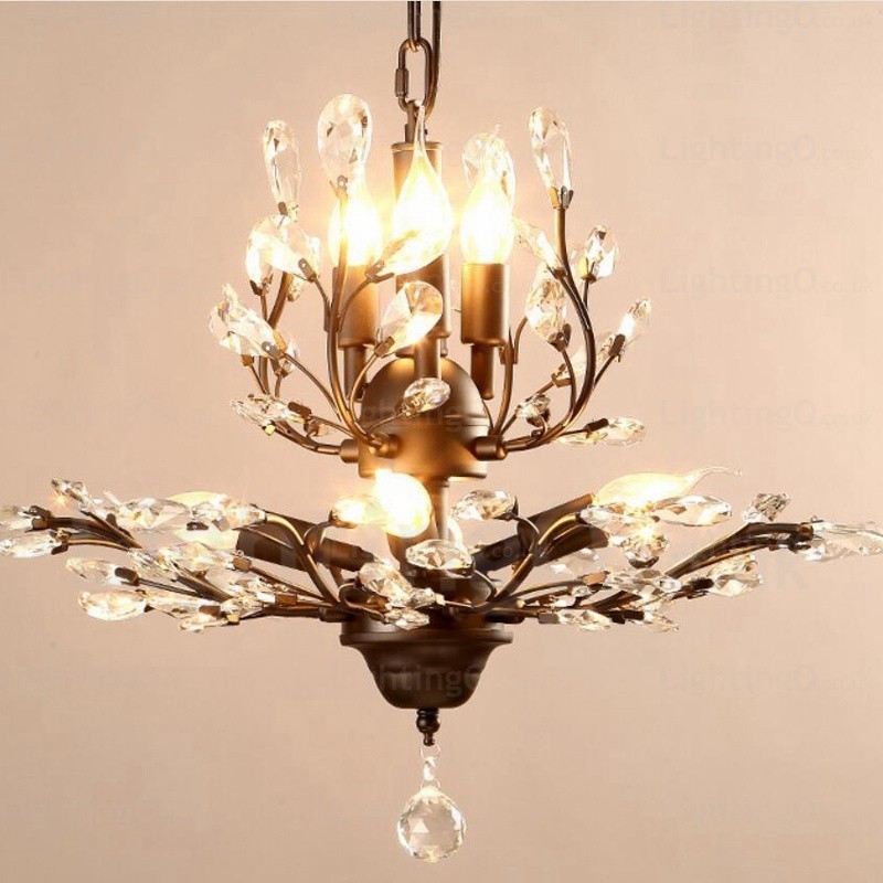 8 Light Country Rustic Chandelier