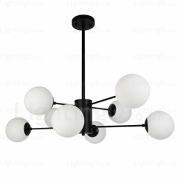 8 Light Modern Contemporary Chandelier with Glass Shade