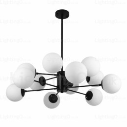 12 Light Nordic Chandelier with Glass Shade