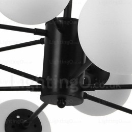 12 Light Nordic Chandelier with Glass Shade