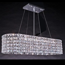 Modern Contemporary Chrome Crystal Chandelier