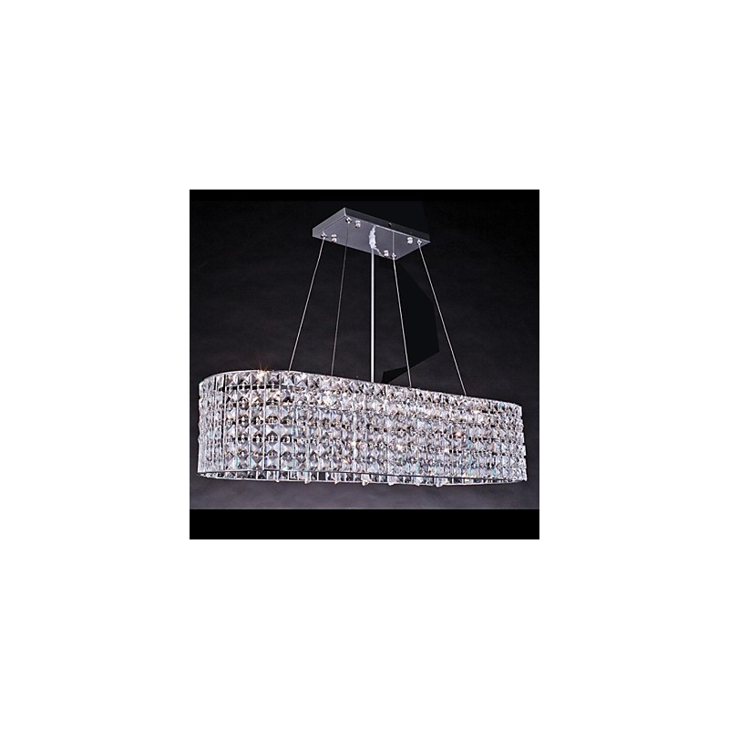 Modern Contemporary Chrome Crystal Chandelier