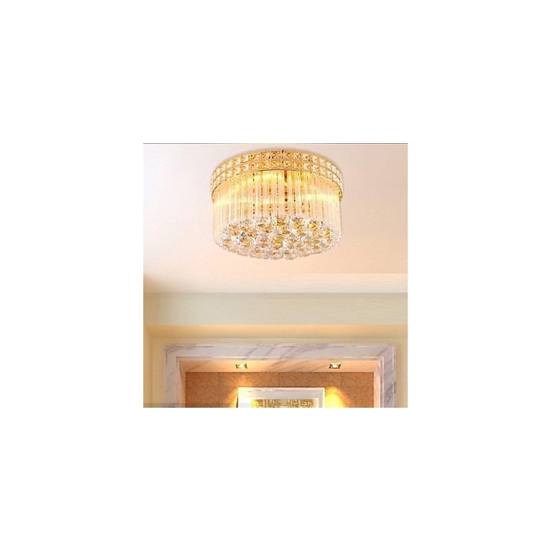 Modern Luxury Chandelier Crystal Absorb Dome Light Diameter 35CM Contains 3 Bulbs