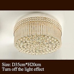 Modern Luxury Chandelier Crystal Absorb Dome Light Diameter 35CM Contains 3 Bulbs
