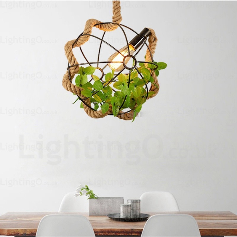 1 Light Country Rustic Vintage Retro Pendant Light