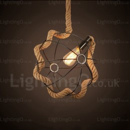 1 Light Country Rustic Vintage Retro Pendant Light