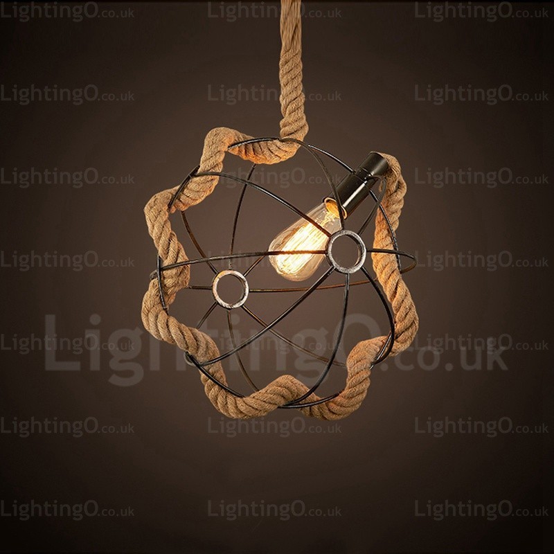 1 Light Country Rustic Vintage Retro Pendant Light