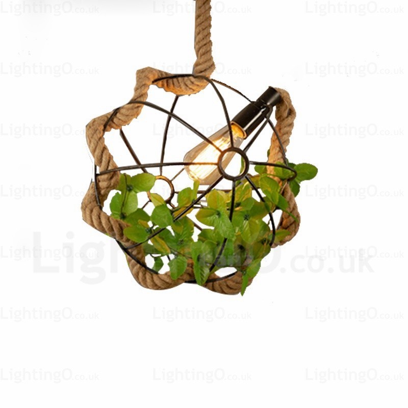 1 Light Country Rustic Vintage Retro Pendant Light