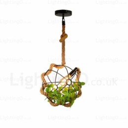 1 Light Country Rustic Vintage Retro Pendant Light