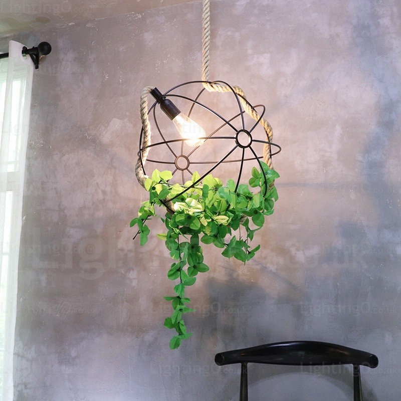 1 Light Country Rustic Vintage Retro Pendant Light