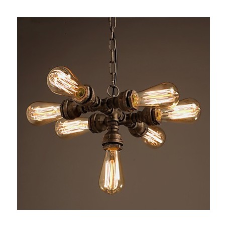 Rustic Lodge Vintage Electroplated Metal Chandelier