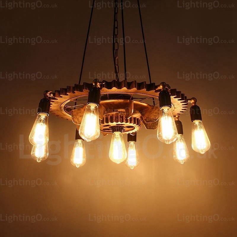 9 Light Vintage Retro Pendant Light