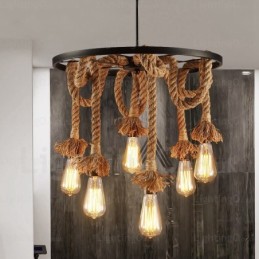 6 Light Vintage Retro Pendant Light